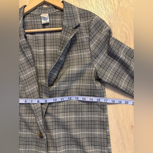 Twik (by Simon’s) plaid blazer grey - Picture 6 of 7